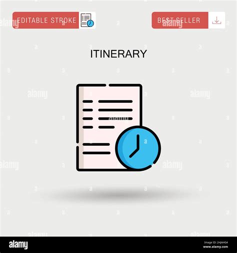 Itinerary Simple Vector Icon Stock Vector Image Art Alamy