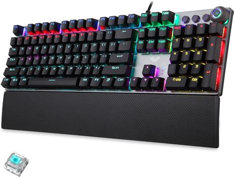 Aula F Teclado Mec Nico Gaming Con Cable Perilla Multimedia