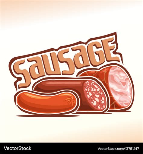 Logo of sausage Royalty Free Vector Image - VectorStock