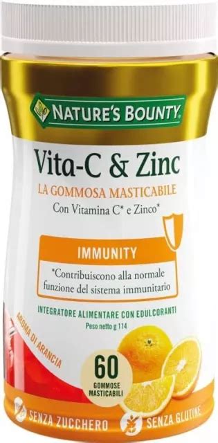 Nature S Bounty Vita C Zinc La Gommosa Masticabile Con Vitamina C E