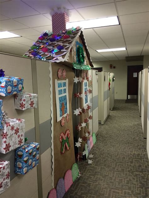 Gingerbread House Cubicle Decorating Contest Office Christmas