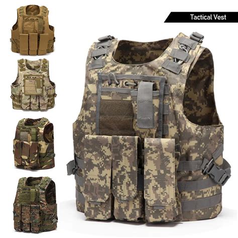 Usmc Airsoft Military Tactical Vest Molle Combat Assault Plate Carrier