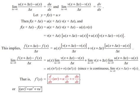 Product Rule Derivative Uv