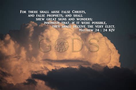 Matthew 24 24 KJV Scripture Picture Clouds Evening Prophecy