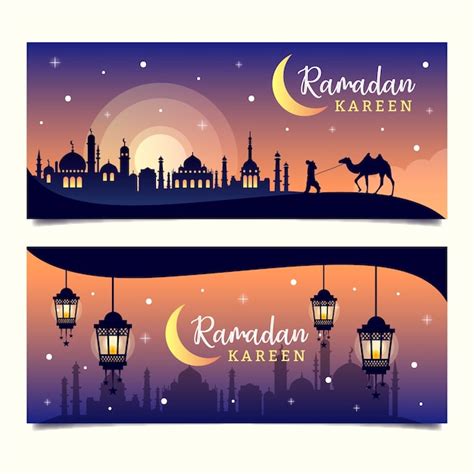 Premium Vector Banners With Ramadan Theme