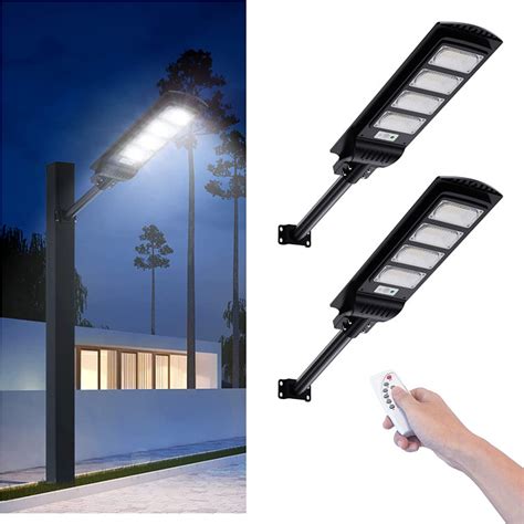 Lohasled Outdoor Led Motion Sensor Street Light With Solar Panels