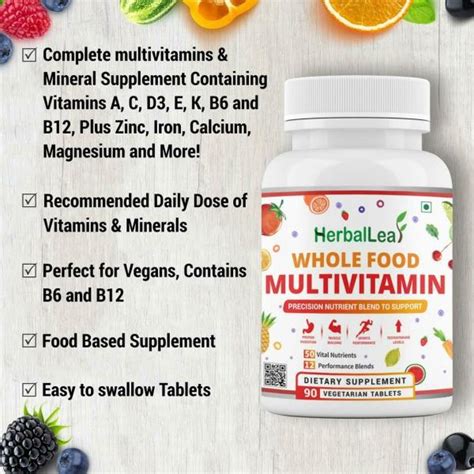 Herballeaf Multivitamin Whole Food Based Multivitamin Tablets Jiomart