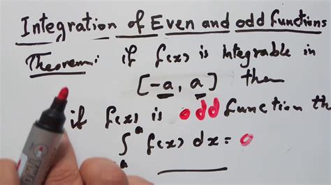 Calculus Integration Of Even And Odd Functions YouTube