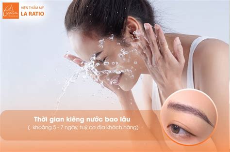 Điêu khắc chân mày kiêng nước bao lâu thì có thể rửa mặt