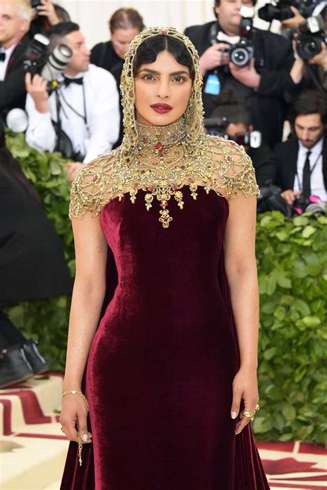 Priyanka Chopra In Ralph Laurens Velvet Gown At Met Gala 2018 Lady India