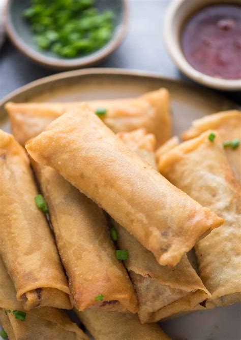 Crispy Spring Rolls Recipe - The flavours of kitchen