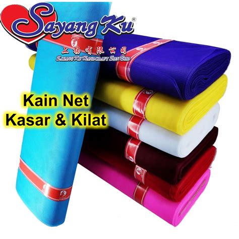Hot Kain Net Kasar Kain Net Kilat Shiny Fabric Rough Tulle Fabric Shopee Malaysia