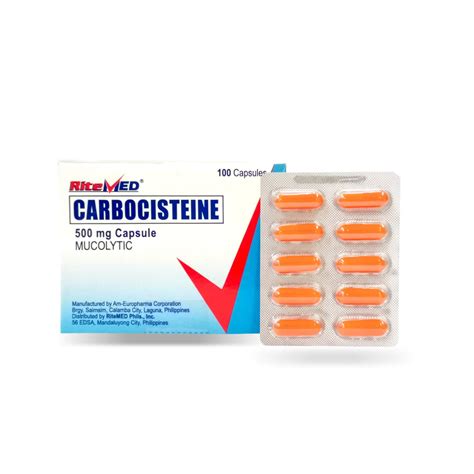 Ritemed Carbocisteine 500mg X 10 Capsules Cough Relief Biggrocer