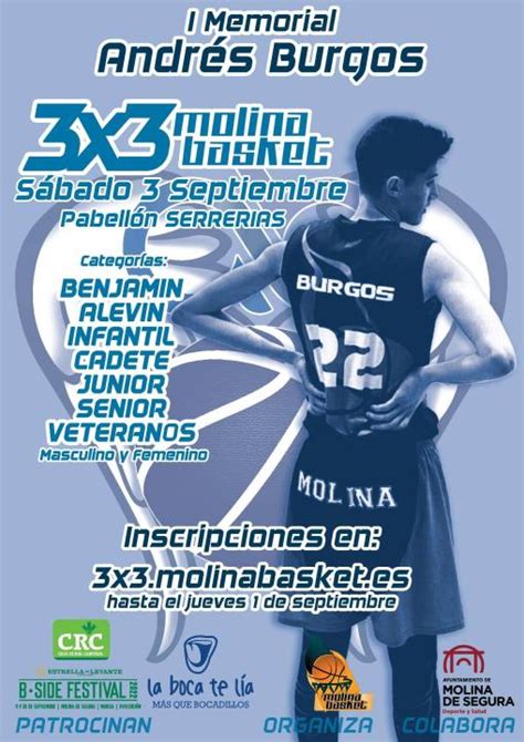 El Torneo 3X3 Molina Basket I Memorial Andrés Burgos se celebra en