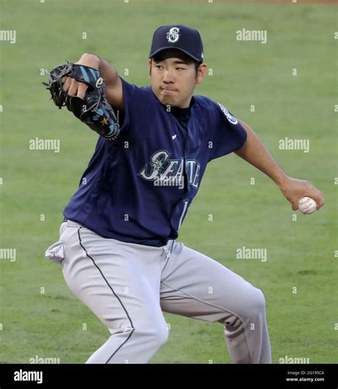 Yusei Kikuchi Of The Seattle Mariners Pitches During A Game Against The Los Angeles Angels At