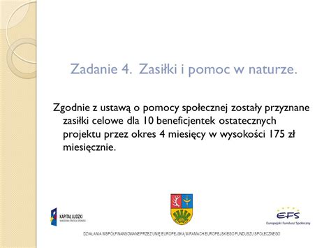 Projekt Systemowy Gmina Troszyn O Rodek Pomocy Spo Ecznej W