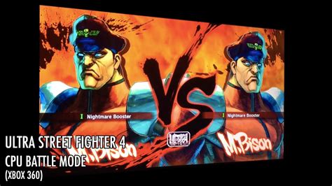 Ultra Street Fighter Cpu Battle Mode Xbox M Bison Vs M Bison