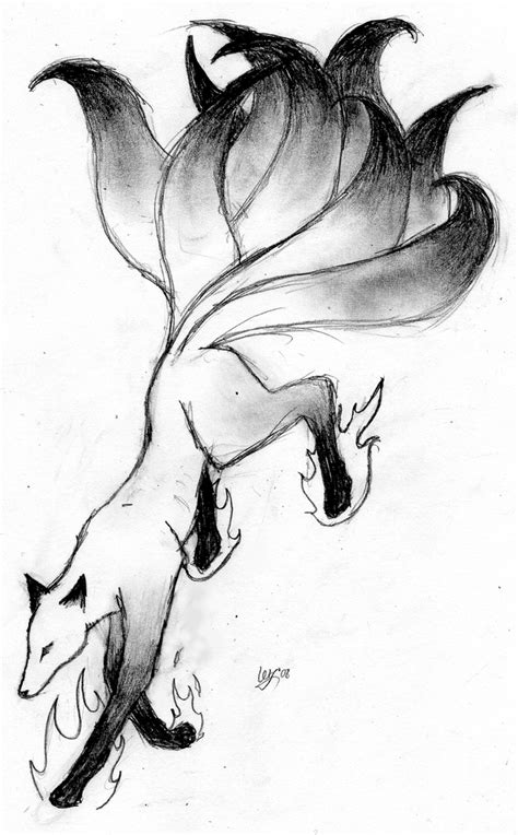 Kitsune Spirit Sketch By Blackmagpie On Deviantart