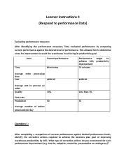 Bsbmgt Task Docx Learner Instructions Respond To Performance