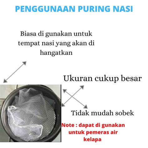 Jual 1lembar Kain Puring Nasi Saringan Tahu Kukusan Beras 65x65