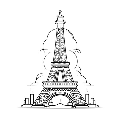 Premium Vector Sketch Hand Drawn Single Line Art Coloring Page Menara