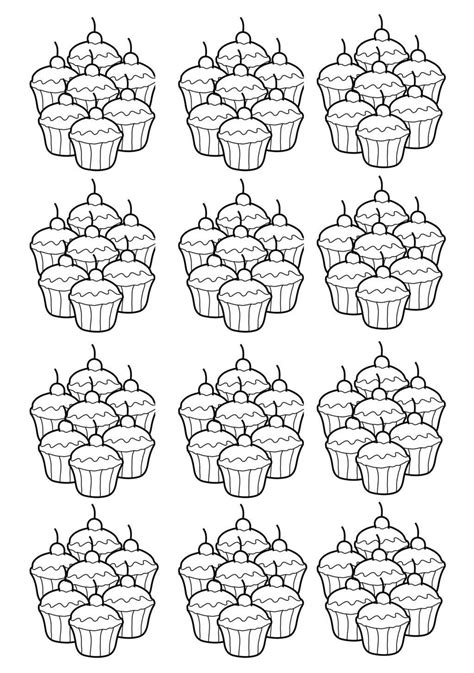 Printable Happy Birthday Cupcake Coloring Pages Coloring Cool