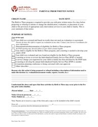 South Dakota Prior Written Notice And Parental Consent For Evaluation