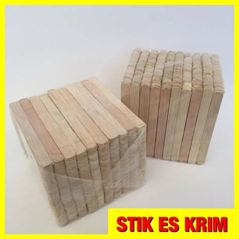 Stick Kayu Stik Es Krim Polos Isi Pcs Harga Stik Es Krim