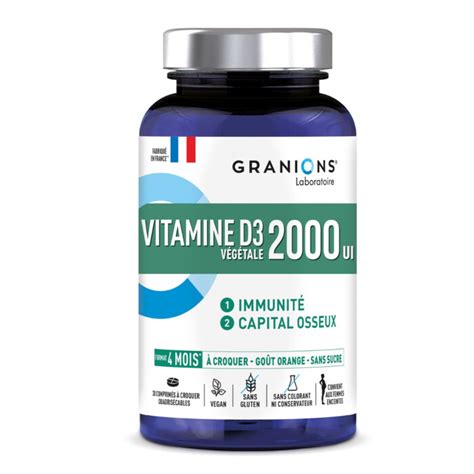 Vitamine D3 2000 UI Boostez vos défenses immunitaires en hiver Granions