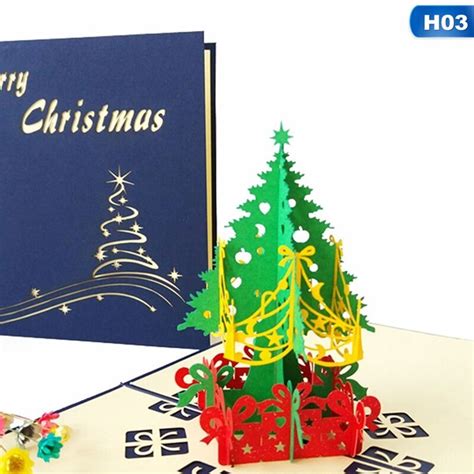 Kerst Herten Boom 3D Pop Up Kaarten Postkaart Met Grandado