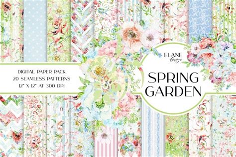 Spring Garden Digital Paper Pack