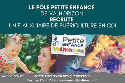 Un e Auxiliaire de Puériculture en CDI refPPE35 Domb innov PTCE