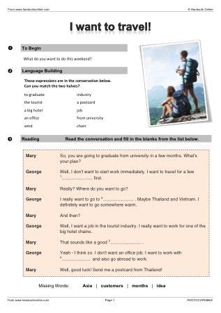 Travel English Efl Esl Worksheets Activities And Lesson Plans Travel