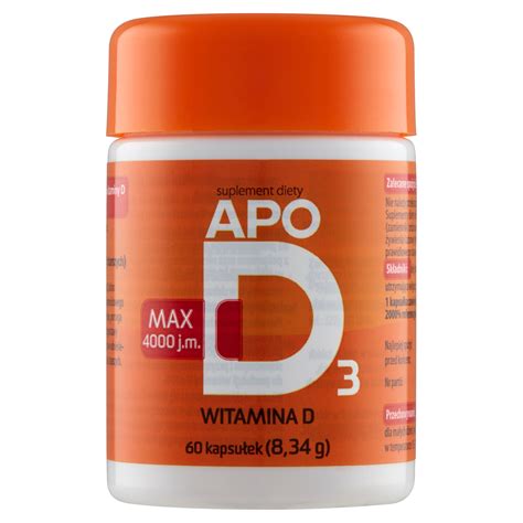 APO D3 MAX WITAMINA D3 4000 j m 60 kapsułek 12406317419 Allegro pl