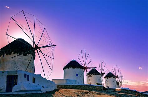 Mykonos Windmills - Mykonos Sunset