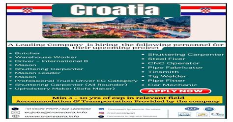 Croatia Jobs In Croatia Leading Company