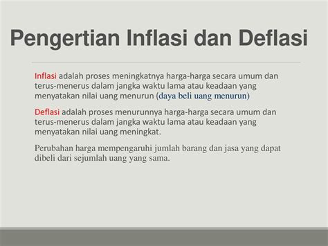 Contoh Inflasi Dan Deflasi