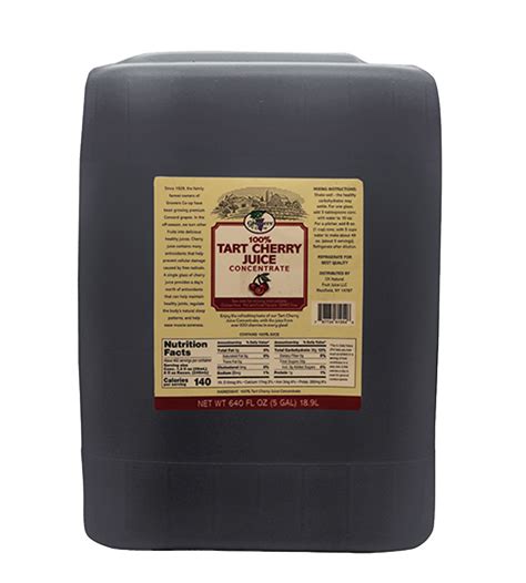 Tart Cherry Juice Concentrate 5gal Ck Natural Fruit Juice