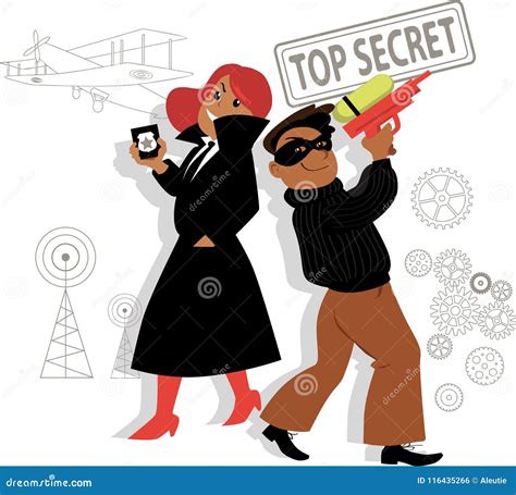 Spy Kids Cartoon Vector Illustration | CartoonDealer.com #116435266