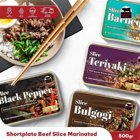 Jual Shortplate Beef Slice Marinated Daging Marinasi 500gr Healthy