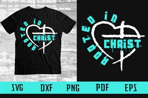 Rooted In Christ Svg Design Graphic By Binasvgbundle Creative Fabrica