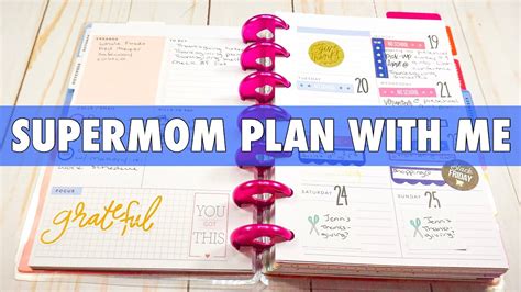 MINI SUPER MOM HAPPY PLANNER PLAN WITH ME MAMBI DASHBOARD LAYOUT