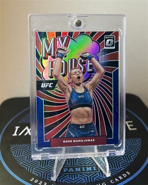 ROSE NAMAJUNAS 2022 PANINI DONRUSS OPTIC UFC BLUE PRIZM 47 49 MY HOUSE