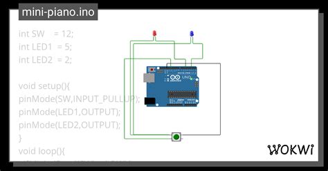 Mini Piano Ino Copy Wokwi ESP32 STM32 Arduino Simulator