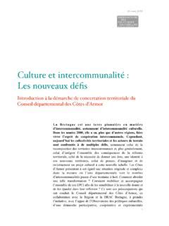 Culture Et Intercommunalit Les Nouveaux D S Culture Et