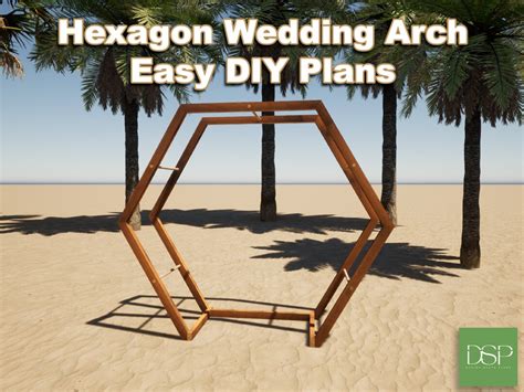 Portable Hexagon Wedding Arbor DIY Plans Hexagon Wedding Arch Plans