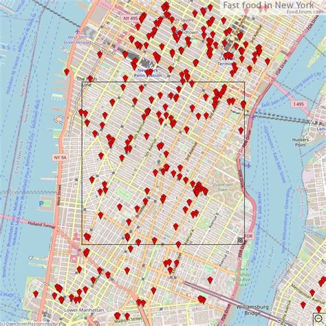 Fast food New York - Map