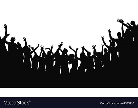 Cheering crowd at a concert Royalty Free Vector Image