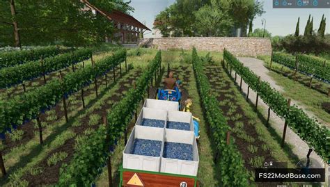 Hand Vine Harvest Trailer Farming Simulator 22 Mod Ls22 Mod Fs22 Mod