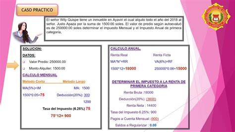 Renta de primera de primera y segunda categoría YouTube